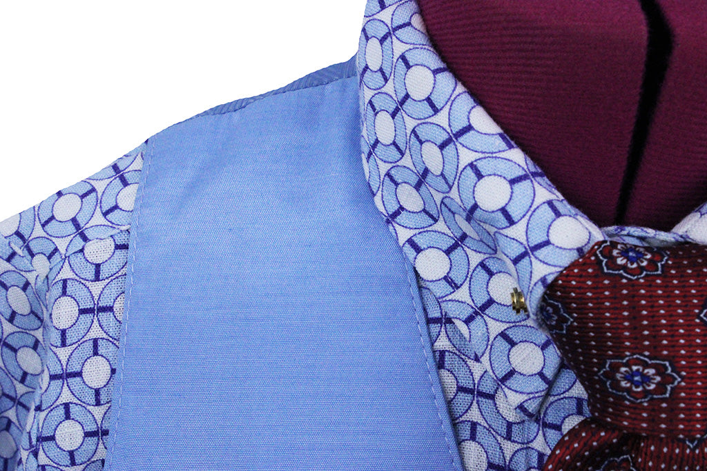 Vest Issued By Ellie May Light Blue Sateen