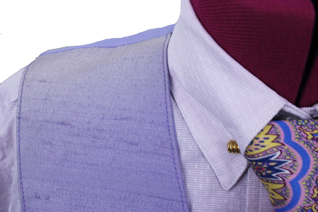 Vest Cusotm Lavender Silk