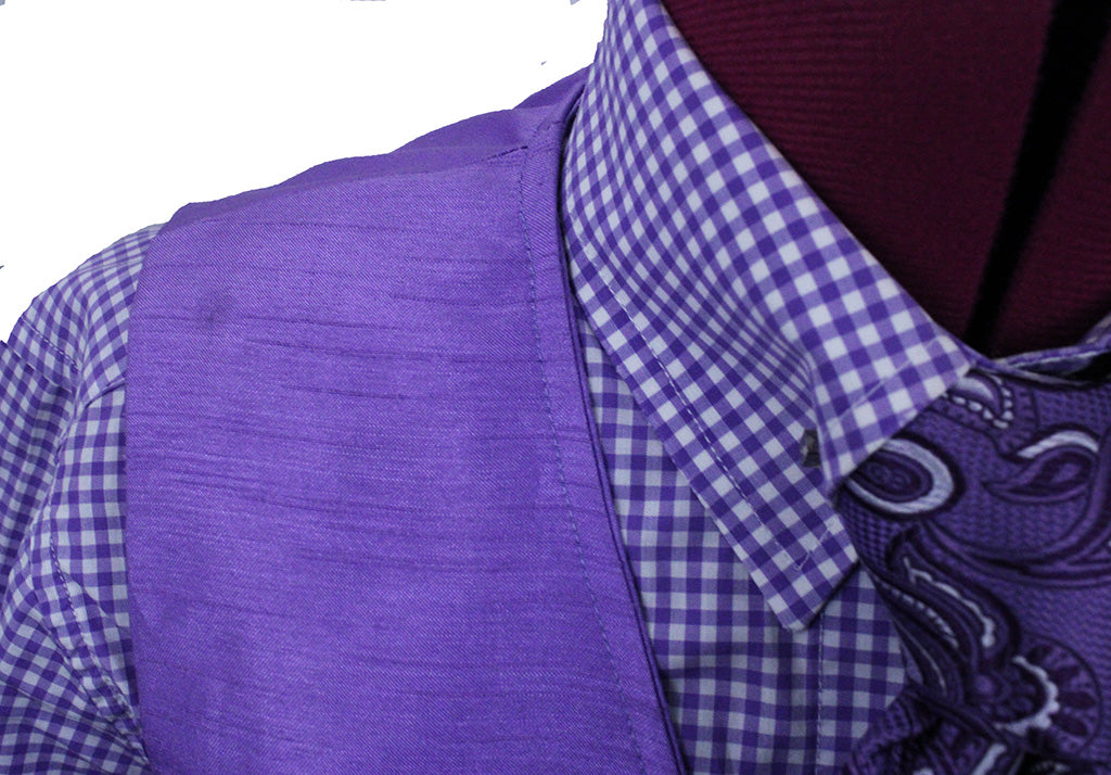 Vest Custom Lavender Silk
