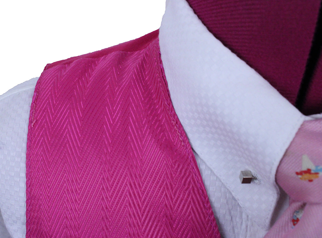 Vest Issued By Ellie May Hot Pink Herringbone Sheen