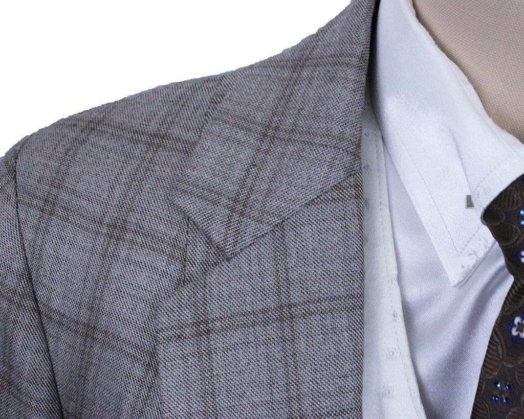 BRAND NEW! Show Season Taupe Windowpane Day Suit