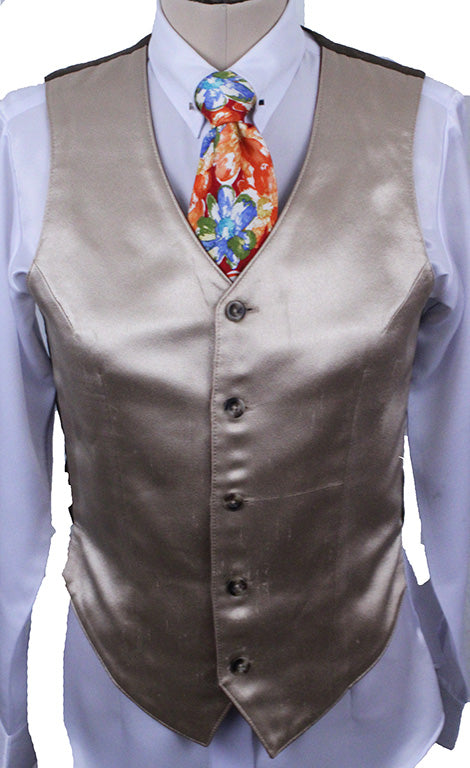 Vest Show Season Reversible Cream and Cardinal Satin