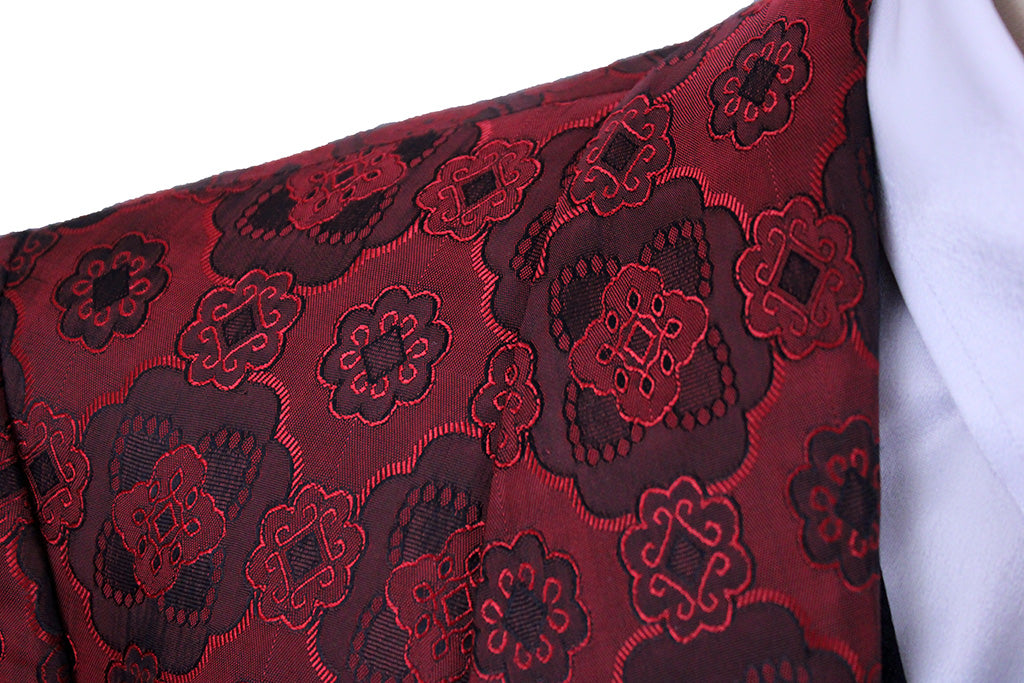 Day Coat Show Season Scarlett and Black Medallion Sheen