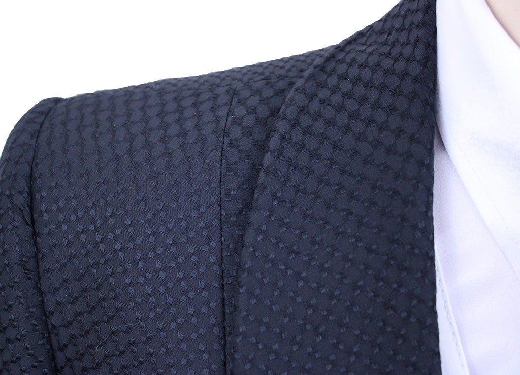 Day Suit Chavez Black Honeycomb Sheen