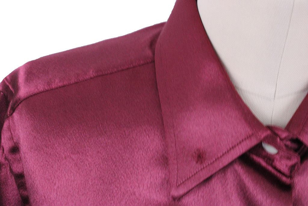 Shirt Show Season Maroon Satin