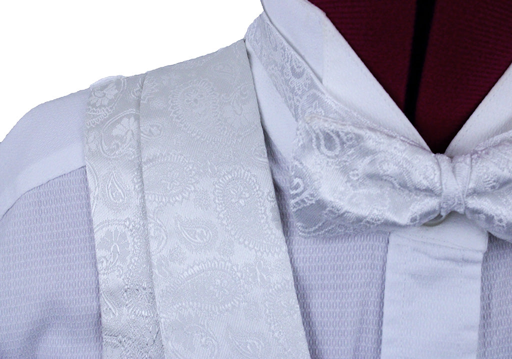 Formal Vest Becker Brothers Candlelight White Paisley Brocade