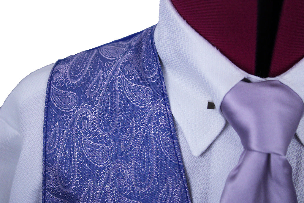 BRAND NEW! Issued By Ellie May Blue and Lavender Paisley Brocade