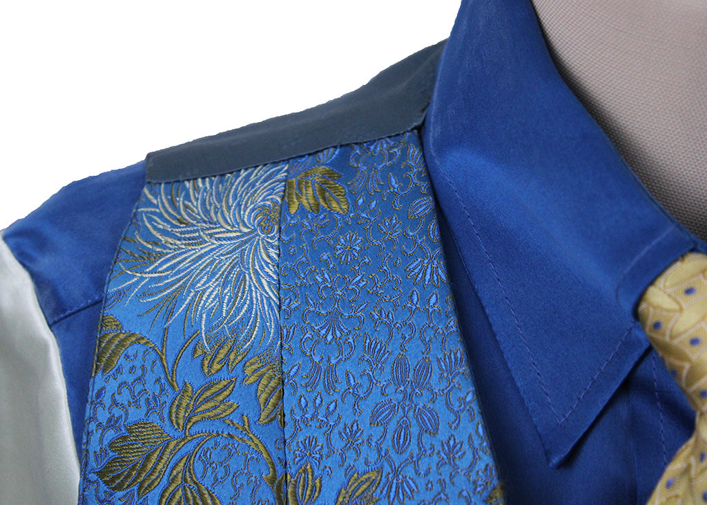 Shirt/Vest Combination Frierson Aqua and Gold Brocade