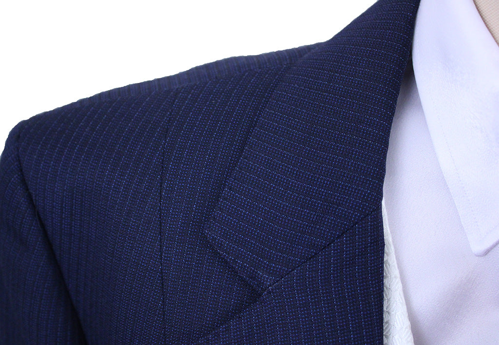 Day Suit LeCheval Navy and Light Blue Pinstripe