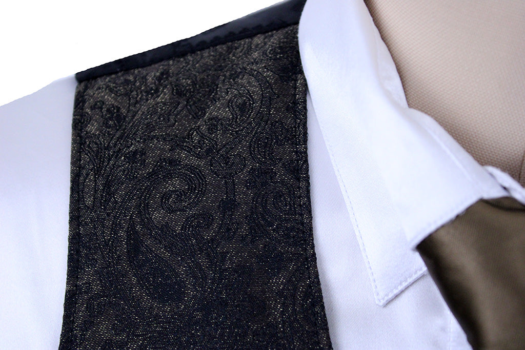 BRAND NEW! Show Season Black and Bronze Metallic Sheen Vest