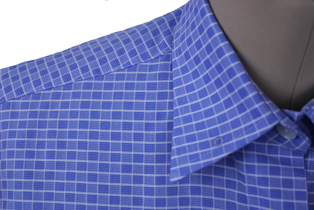 Shirt Issued By Ellie May Blue Box Check