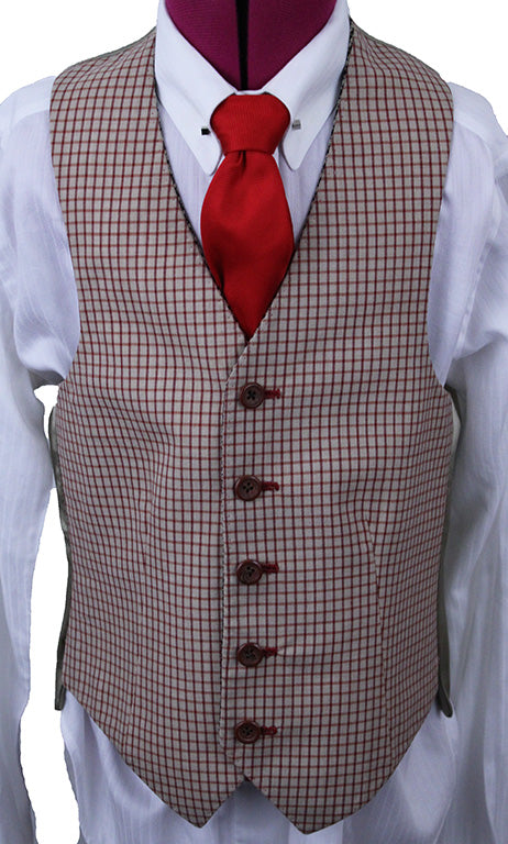 Vest LeCheval Reversible Houndstooth and Box Check