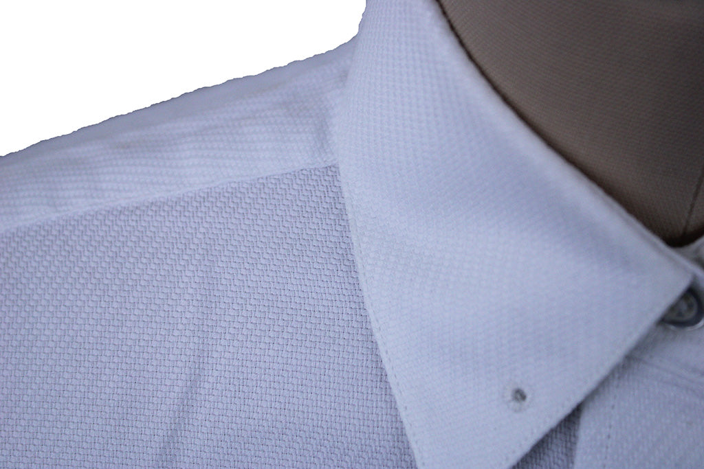 Shirt Becker Brothers White Pindot Sheen