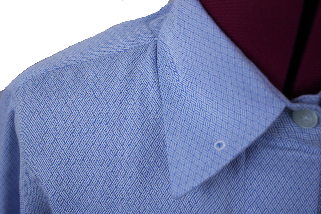Shirt Issued By Ellie May Light Blue Weave
