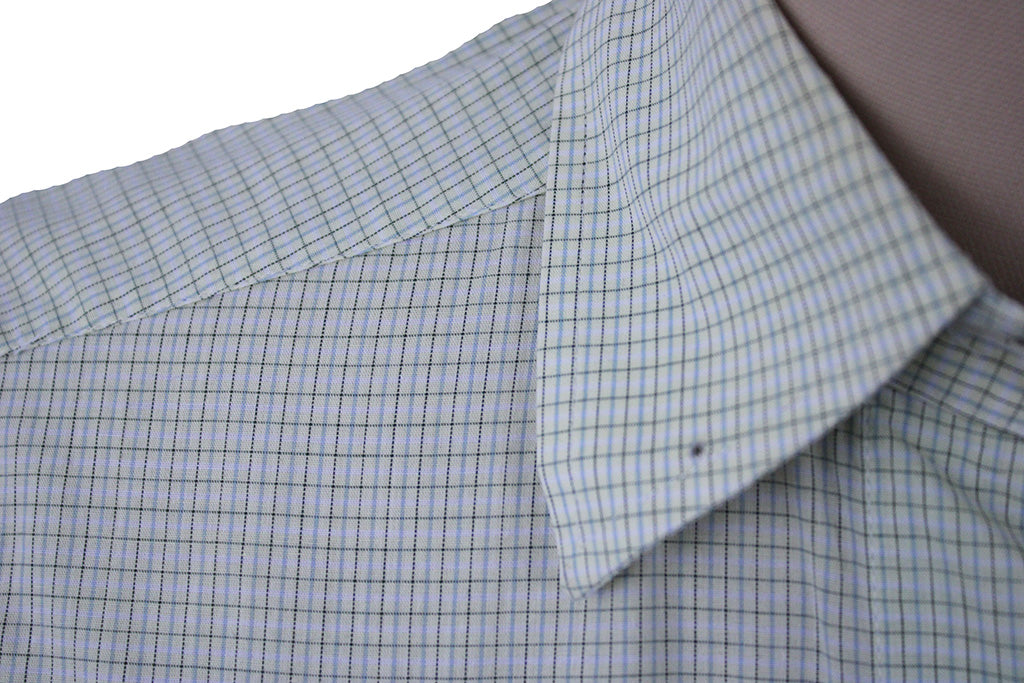 Shirt DeRegnaucourt Sage with Blue and Black Mini-Box