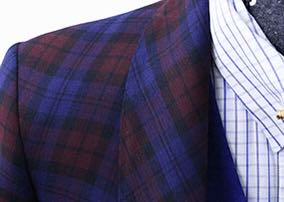 Daycoat Carl Meyers Navy and Berry Glenplaid