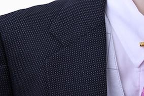 Becker Brothers Black and White Dot Day Suit