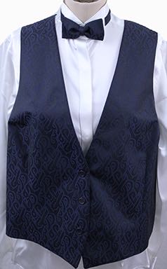 Becker Brothers Blue and Black Swirl Formal Vest