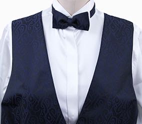 Becker Brothers Blue and Black Swirl Formal Vest
