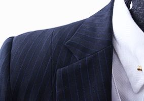 Day Suit Chavez Black Shadow Stripe with Blue Pinstripe