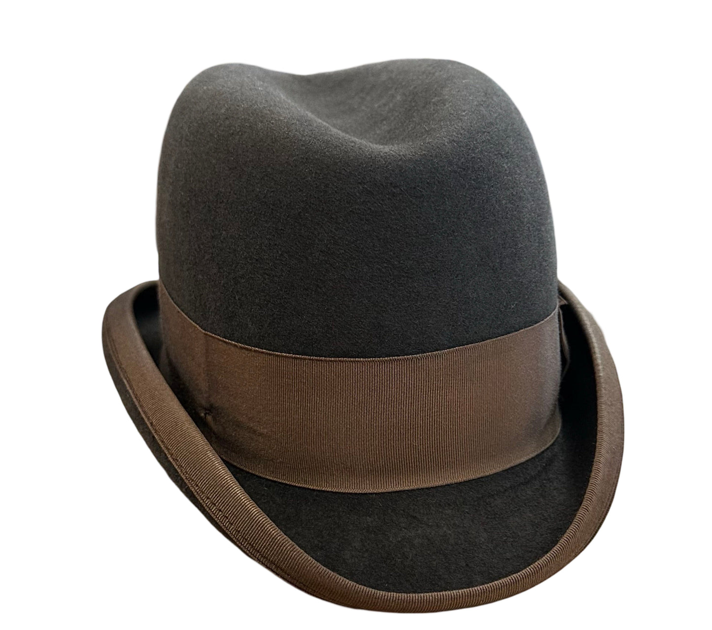 Homburg Hat Lady Char Brown size 6 3/4