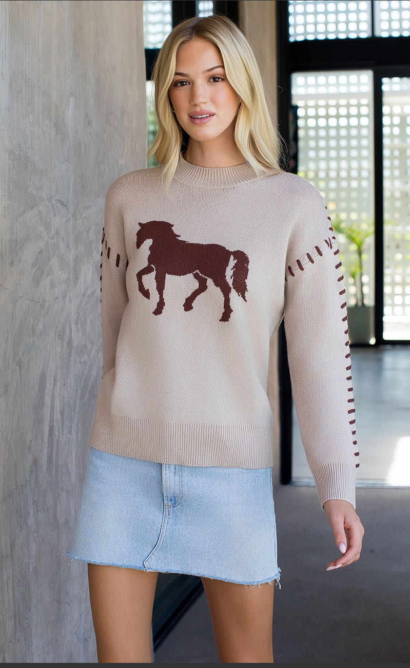 THML Horse Whip Stitch Sweater