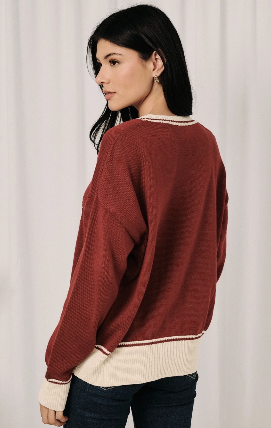 Cranberry Horse Sweater