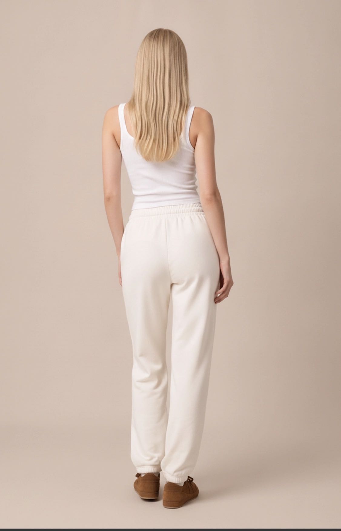Taelynn Cream Horse Print Sweatpants