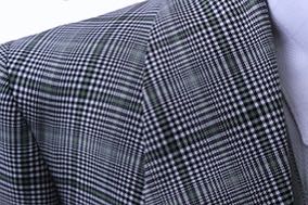 Day Coat Becker Brothers Silver and Green Glenplaid