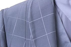 Day Coat Frierson Silver with Silver Tone Windowpane