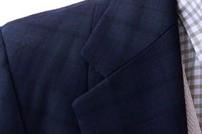 Day Coat Chavez Hunter Green and Navy Plaid with Red Windowpane