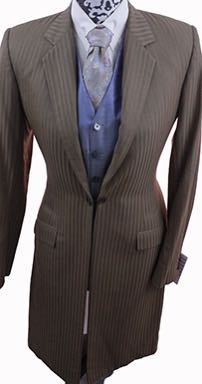 Day Suit Becker Brothers Kangaroo Shadow Stripe and Blue Pinstripe