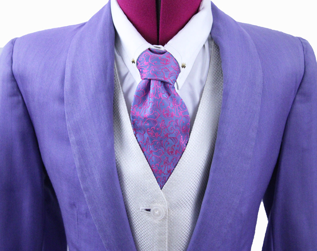 Day Coat Becker Brothers Purple Herringbone