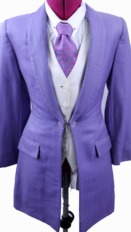 Day Coat Becker Brothers Purple Herringbone