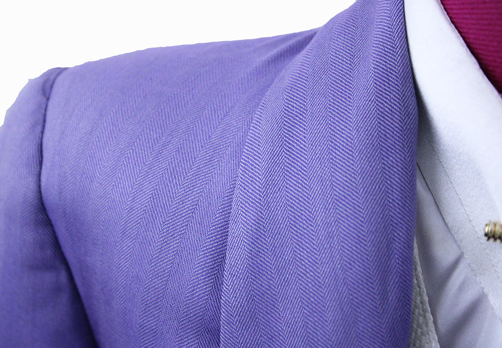 Day Coat Becker Brothers Purple Herringbone