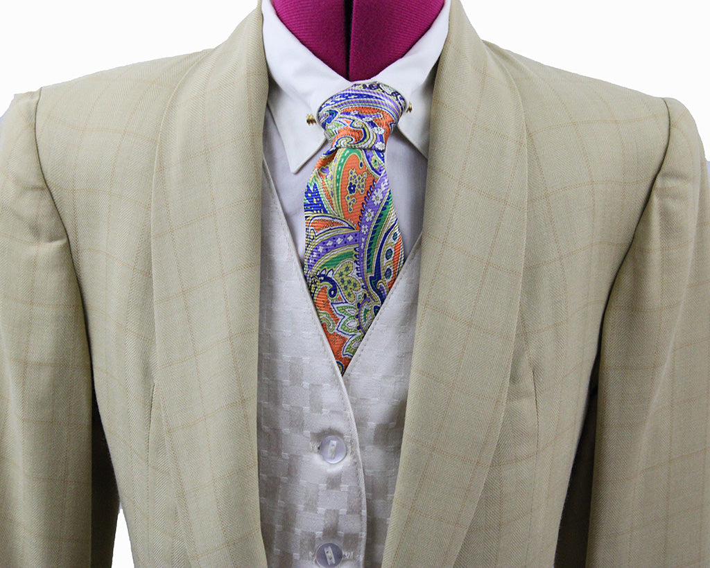 Day Coat DeRegnaucourt Golden Tan with Copper Windowpane