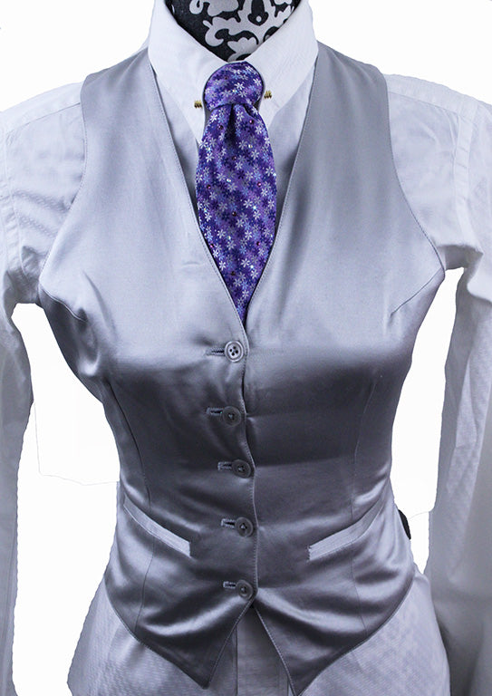 Vest Becker Brothers Silver Satin