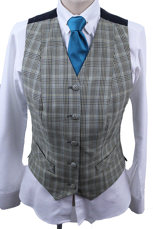 Vest Chavez Tan Glenplaid with Blue Windowpane
