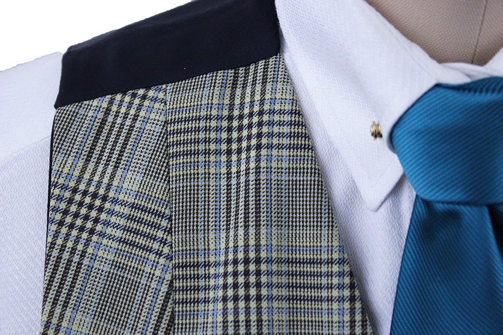 Vest Chavez Tan Glenplaid with Blue Windowpane