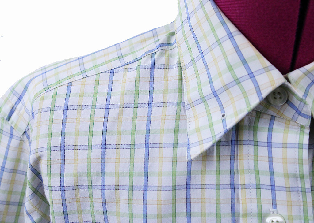 Shirt Becker Brothers Yellow, Blue and Lime Plaid