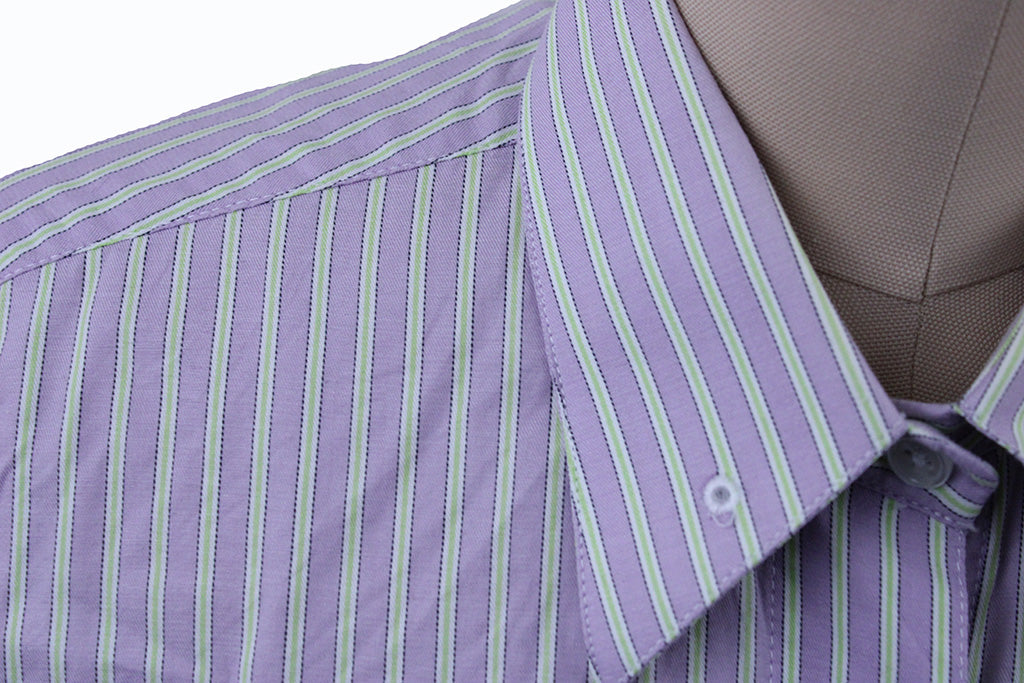Shirt Marsha DeArriaga Lavender and Lime Stripe