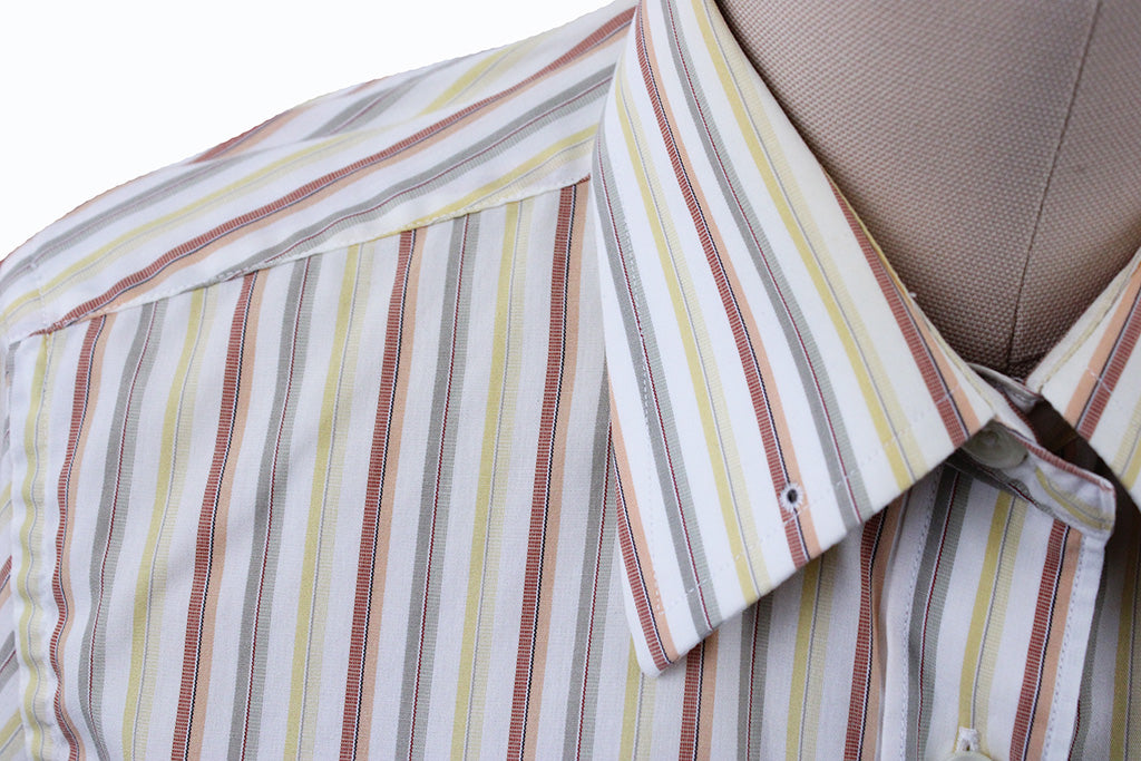Shirt LeCheval Yellow, Red, and Tan Stripe