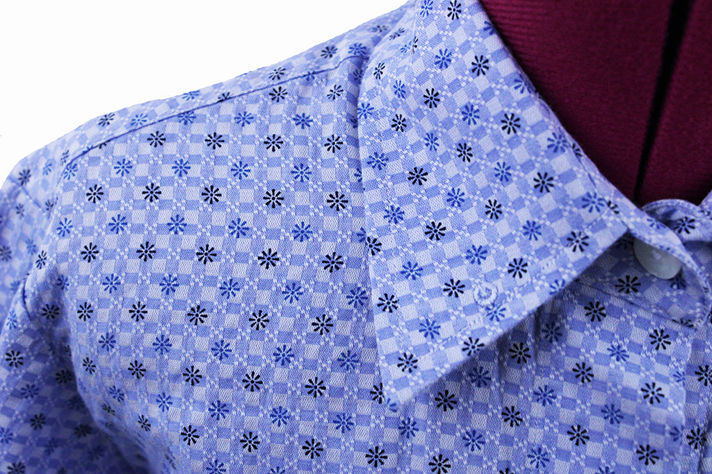 Shirt Issued By Ellie May Blue Flower Shirt