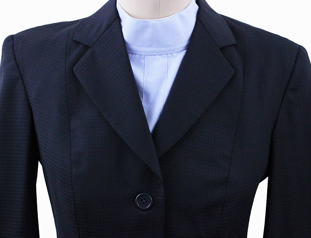 BRAND NEW! Becker Brothers Navy Tone-on-Tone Houndstooth Sheen Hunt Coat