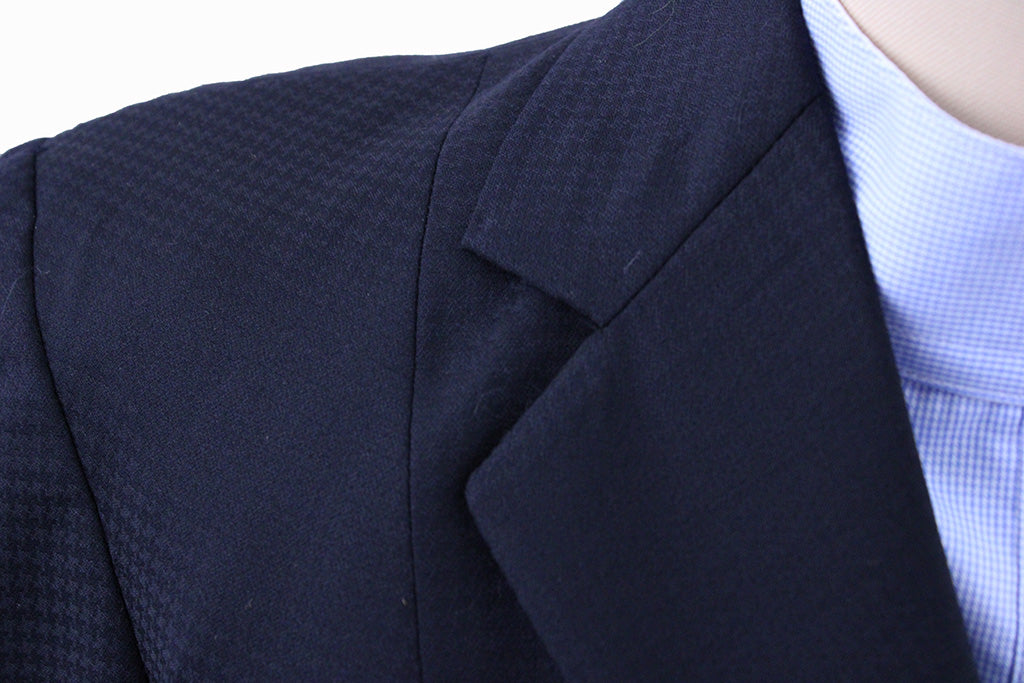 BRAND NEW! Becker Brothers Navy Tone-on-Tone Houndstooth Sheen Hunt Coat