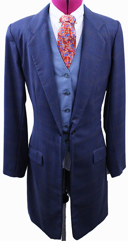 Day Suit Show Season Cadet Blue with Rust and Yellow Glenplaid