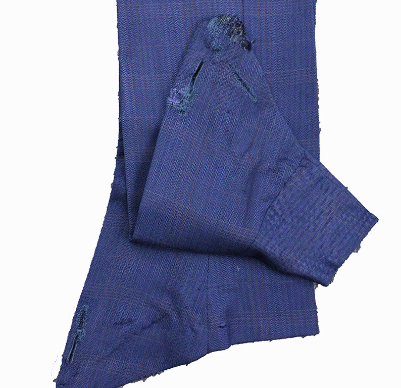 Day Suit Show Season Cadet Blue with Rust and Yellow Glenplaid
