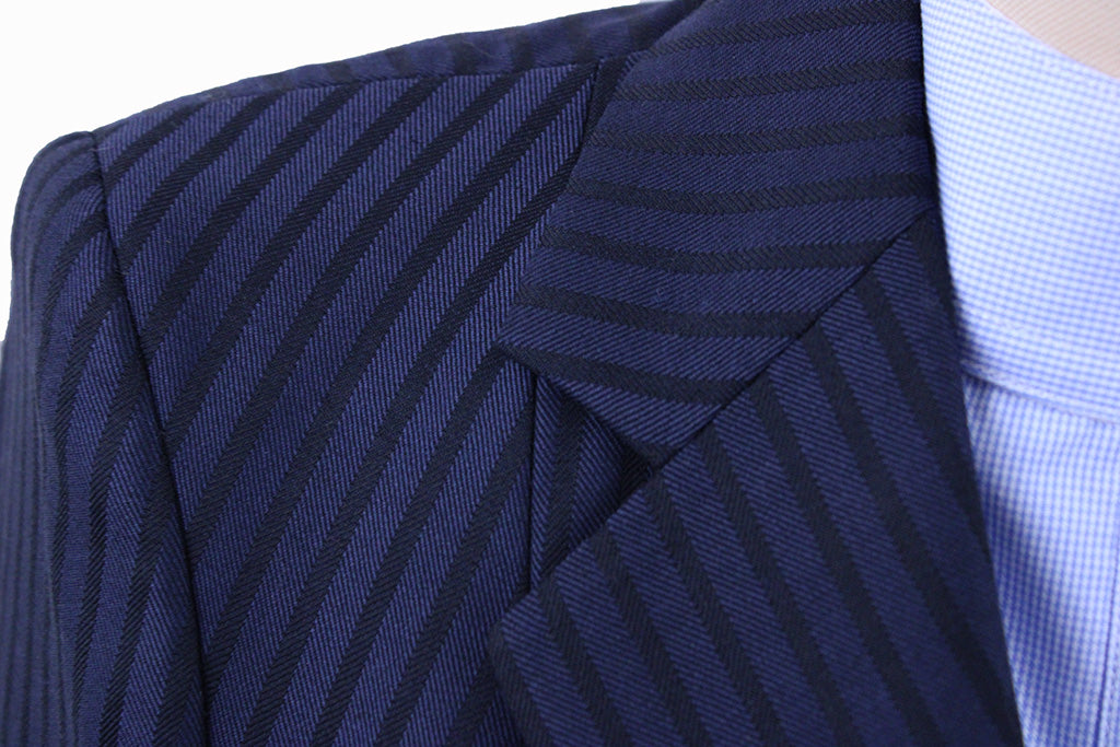BRAND NEW Becker Brothers Navy Shadow Stripe Hunt Coat