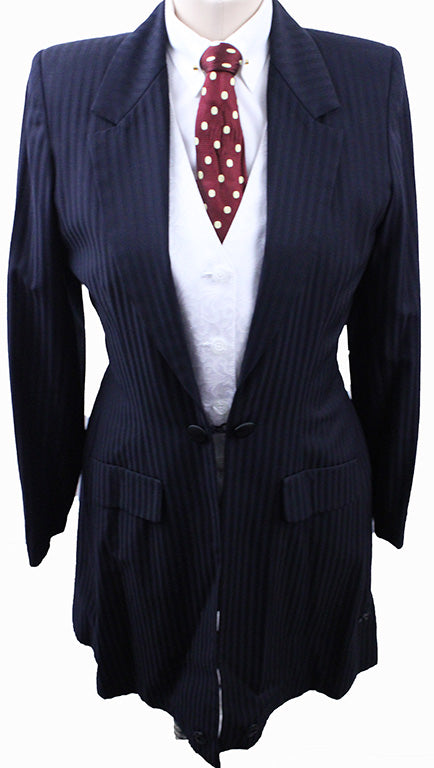 Day Suit Last Thread Navy Shadow Stripe