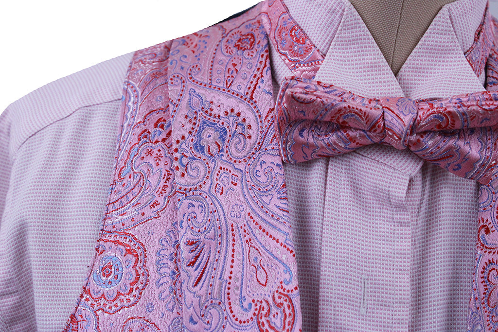 Formal Set Becker Brothers Pink and Blue Paisley